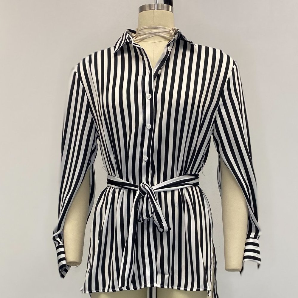 Who What Wear, Black / White Striped Tunic, XS, Never Worn